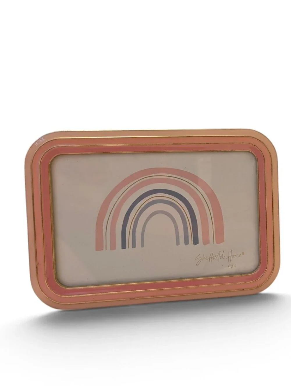 PICTURE FRAME Pink Square Rectangular Artful Cute 2PC Set Lot Pair